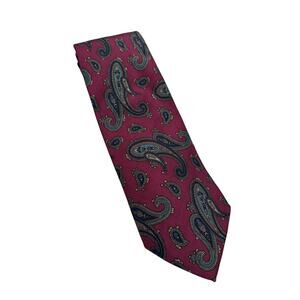 Vintage ROBERT TALBOTT Nordstrom 100% Silk Tie Red Paisley Made in USA Italian